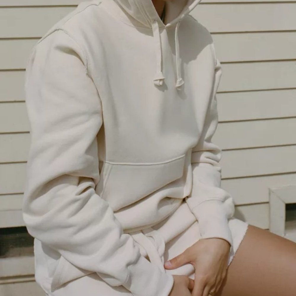 Champion UO Exclusive Natural State Reverse Weave Hoodie Sweatshirt L